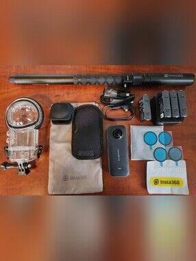 Insta360 X3 Ultimate Bundle – 4 Batteries, Dive Case, Selfie Stick Tripod, etc